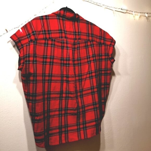 Madewell Women's L Plaid Red Cotton Country Shirt - Picture 10 of 11